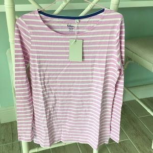 NWT BODEN LONG SLEEVE BRETON SHIRT LILAC SZ 8